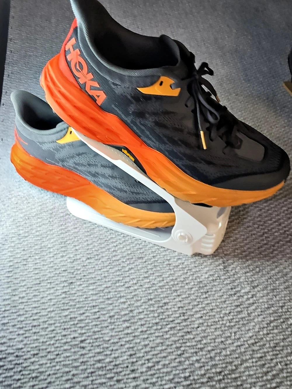 HOKA Athletic Shoes Black & Orange US 12.5 Men